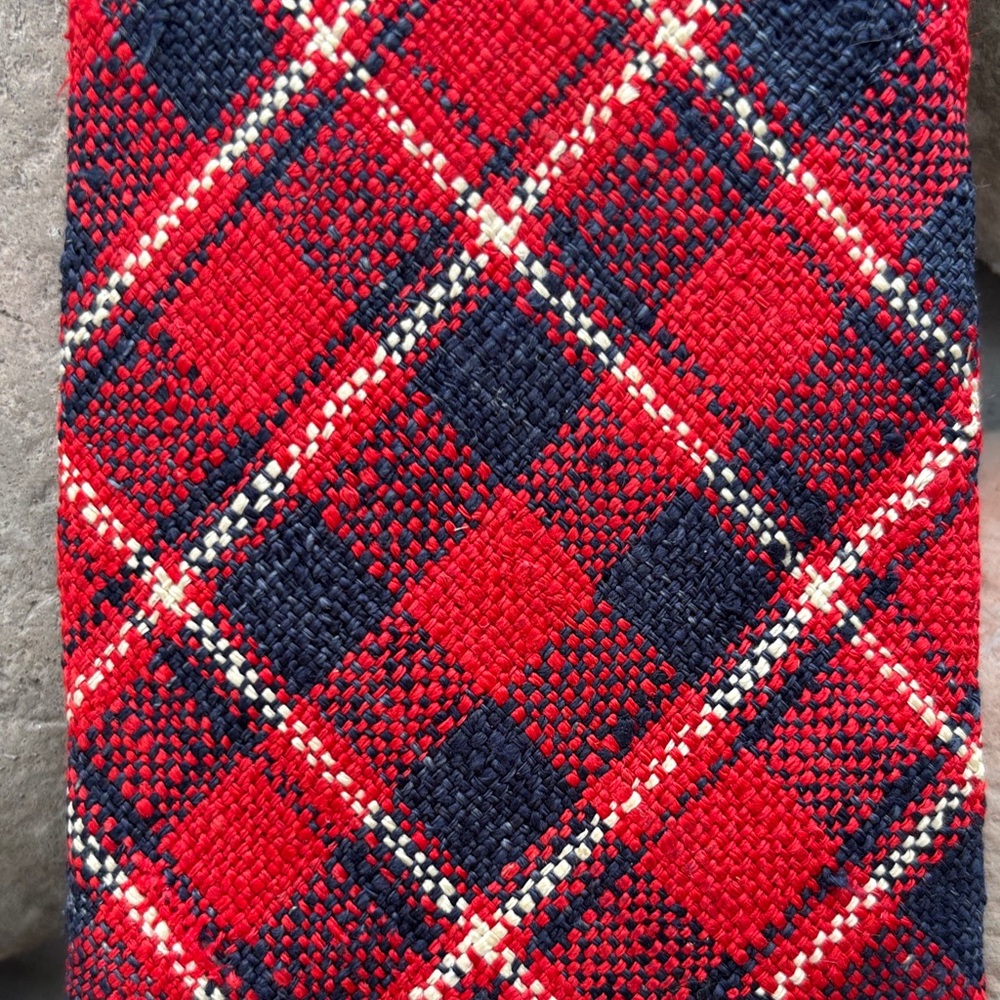 Vintage Wembley Red/Navy Blue/ White Plaid Tie